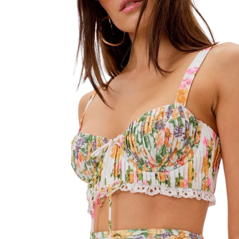 For Love & Lemons Rosalyn Crop Top